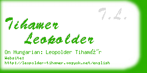 tihamer leopolder business card